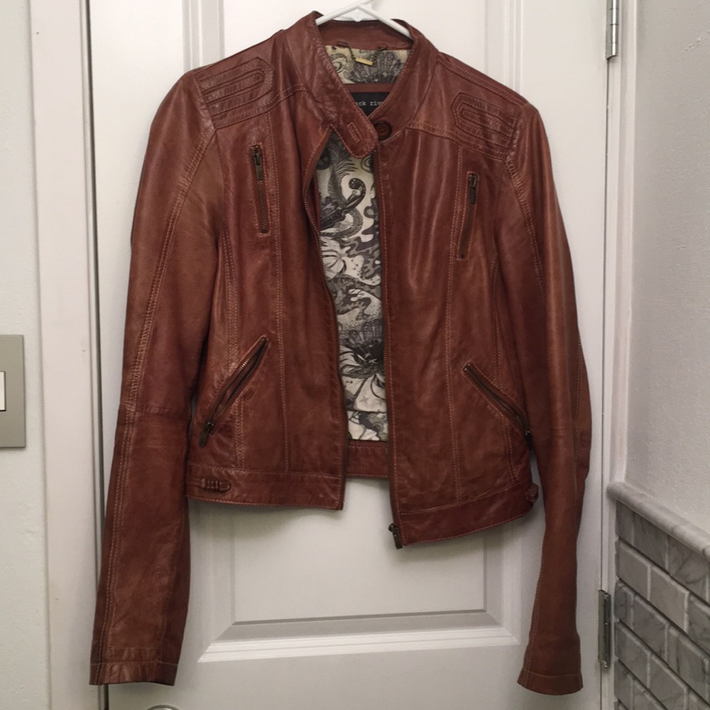 Black Rivet Genuine Leather Jacket